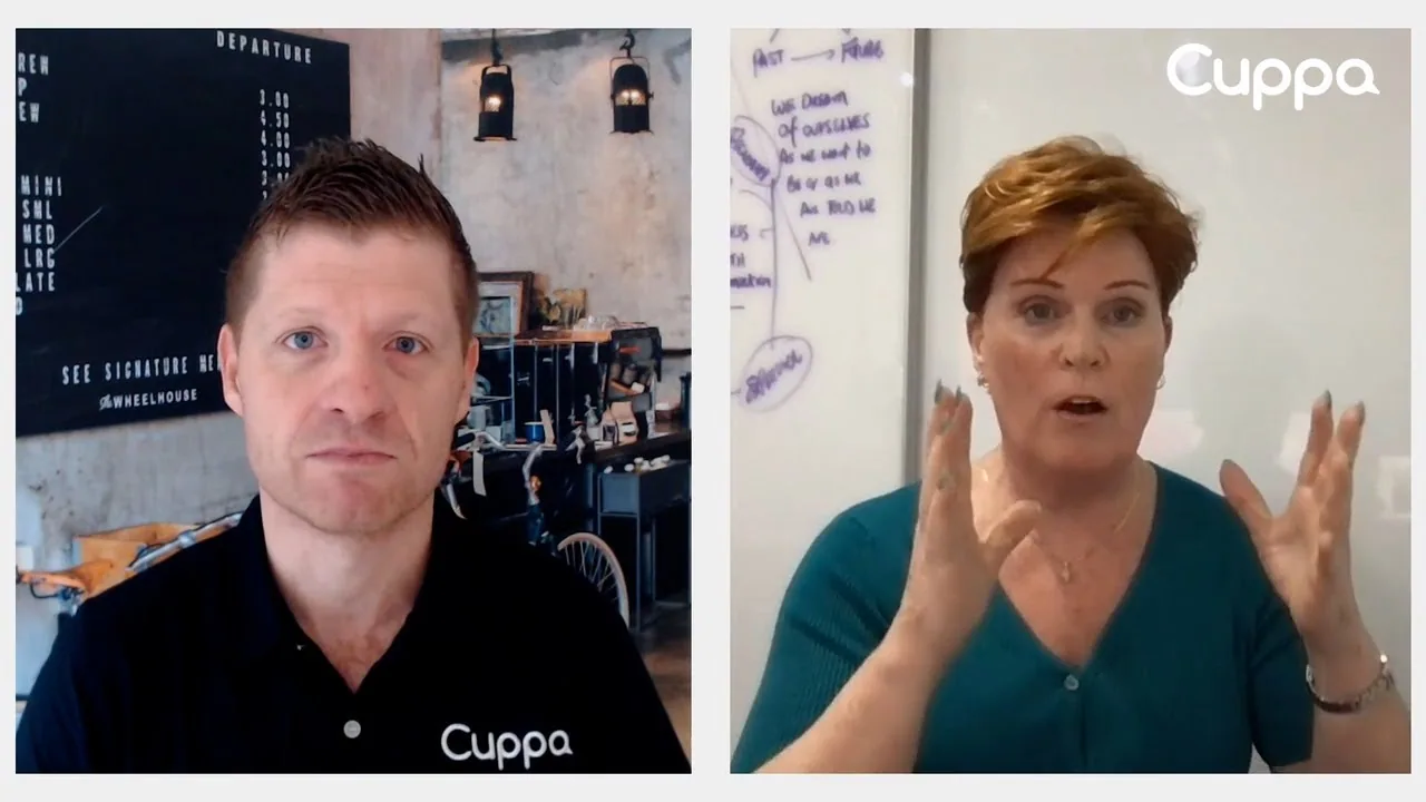 A moment from a live talk